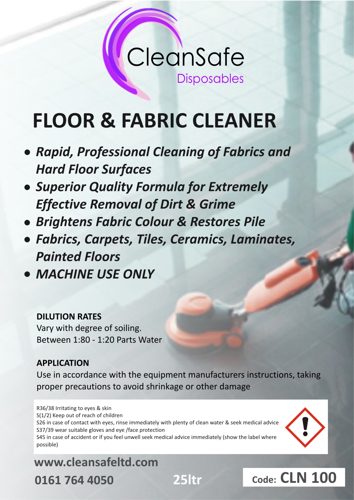 Floor & Fabric Cleaner, Low foam Blue (25 ltr)