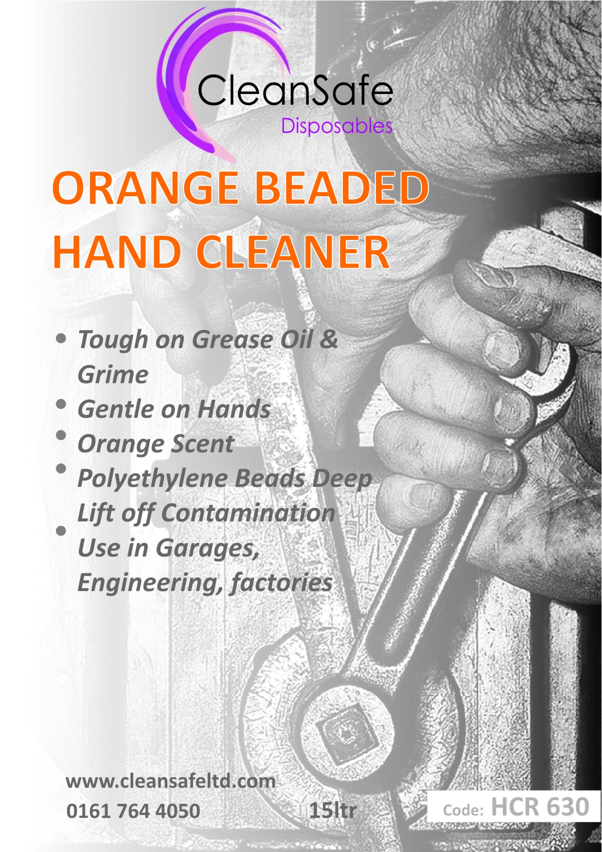 Orange Beaded Hand Cleaner Bucket (15ltr)