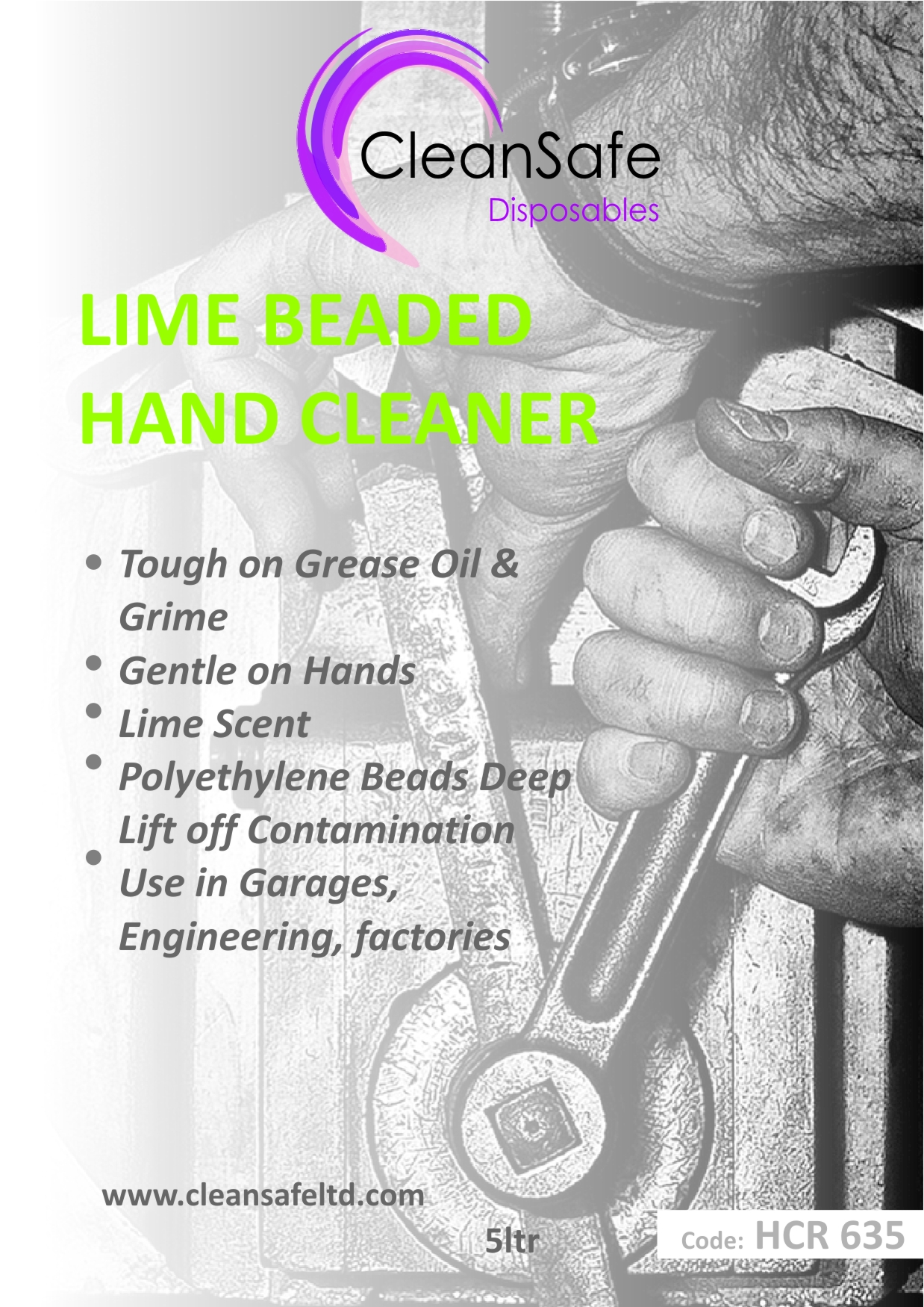 Lime Beaded Hand Cleaner (5ltr)