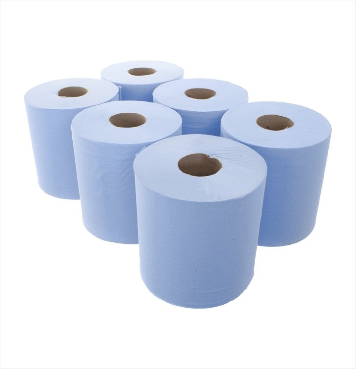 Centre Feed Blue Roll 150M (6 pack)